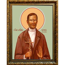 Борис Козлов мученик. Икона на холсте.