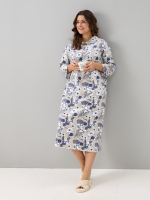 Ночная сорочка С-013/бежевый-тропическиецветы