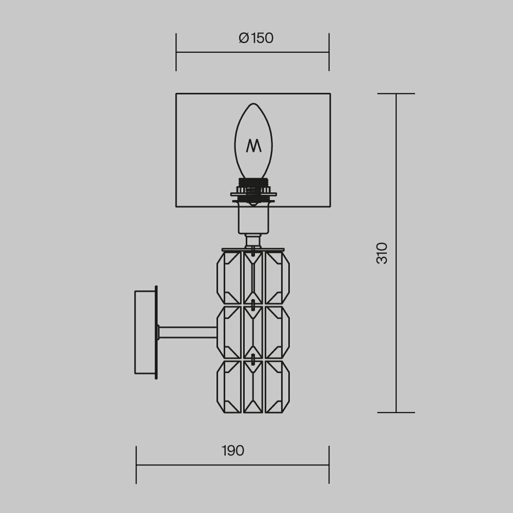 Настенный светильник (бра) Maytoni DIA008WL-01CH
