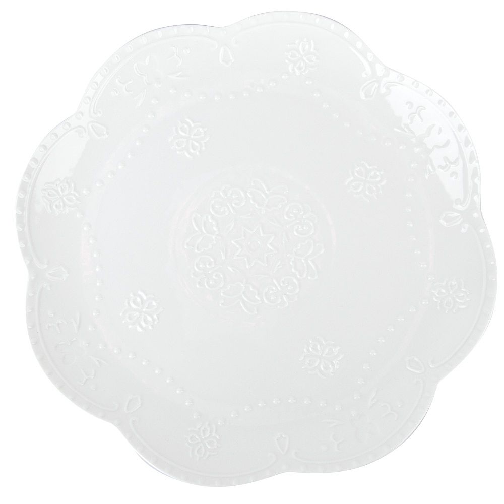 Блюдо " " 30,5х30,5х3см (min5) (фарфор) (транспортная упаковка)