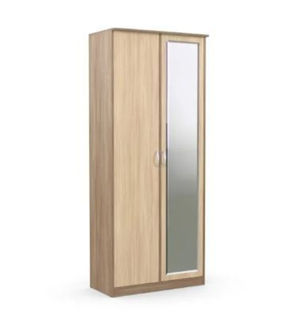Шкаф 2-х створчатый Дуэт Люкс без зеркала Венге/дуб