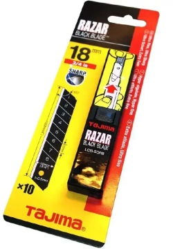 Лезвия каленые Tajima LCB-50RB 18мм. 60 градусов. 10шт. Razar Black Blade.