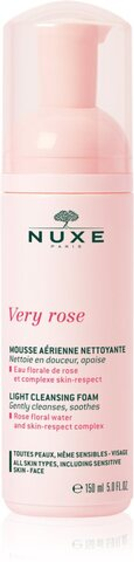 Nuxe Very Rose - нежная очищающая пенка для всех типов кожи /   150  ml  / GTIN 3264680022111