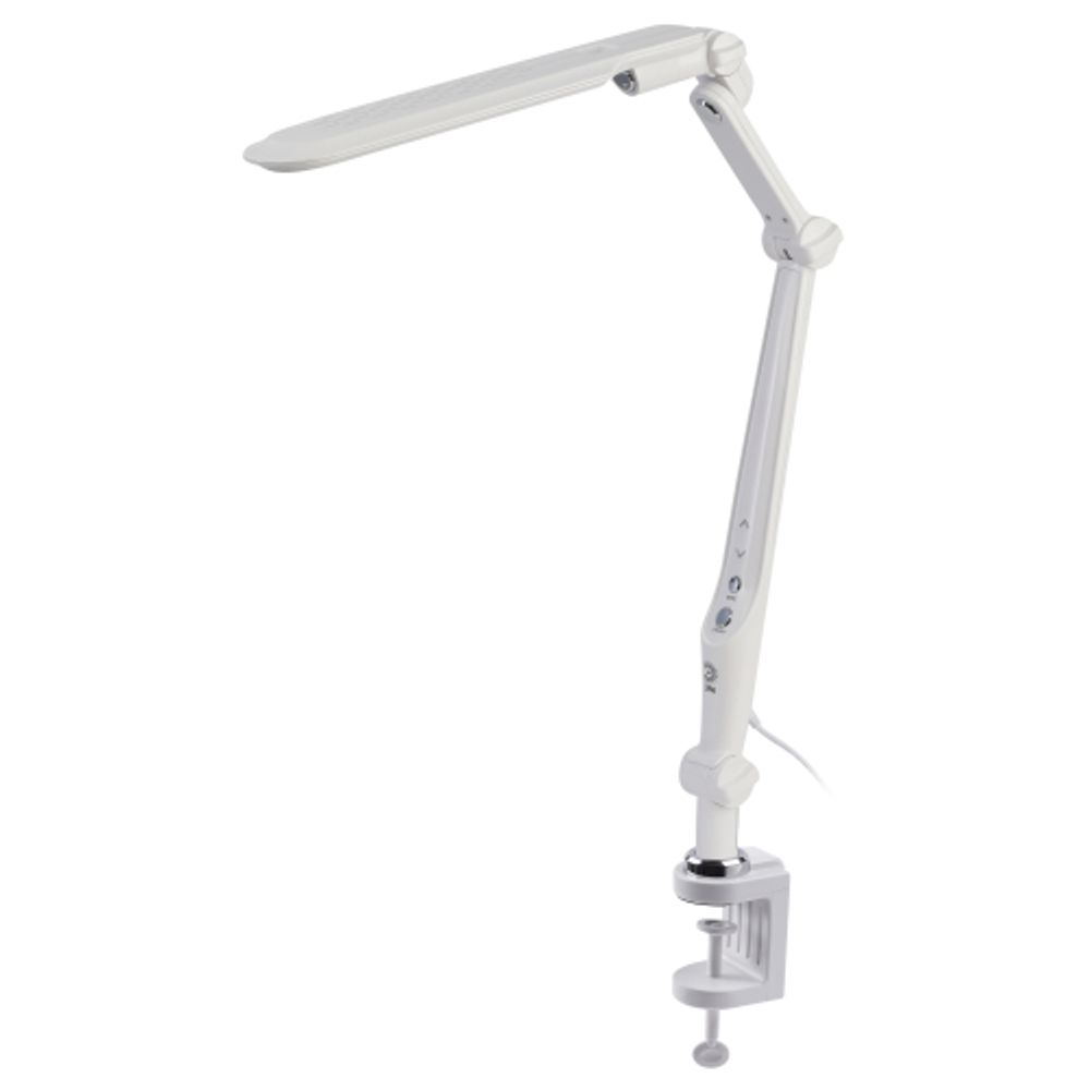 Настольный светильник ЭРА NLED-496-12W-W светодиодный на струбцине белый