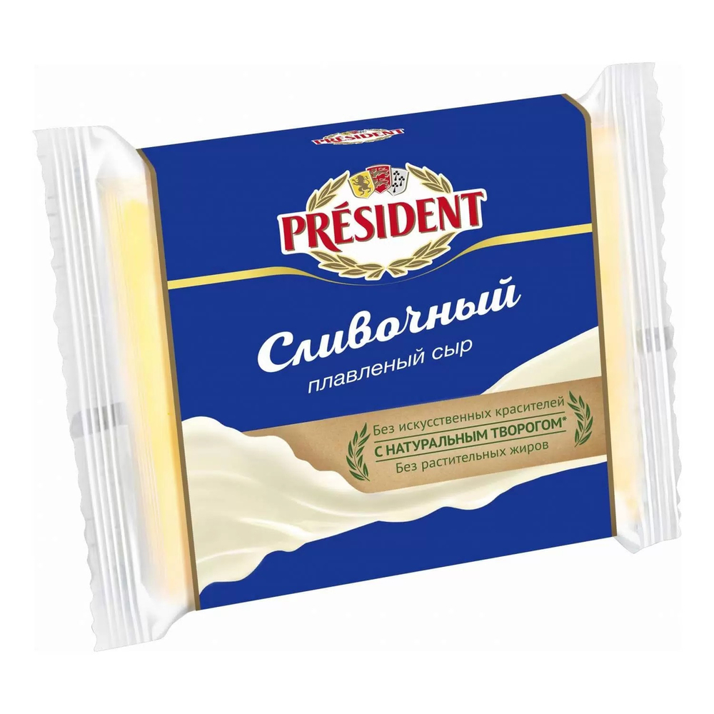 Сыр плавленый President Сливочный ломтевой 40% (150 г)
