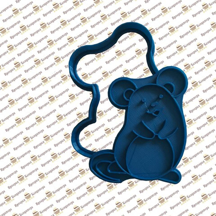 Вырубка пластиковая "Мышка штамп" (10,5 см)