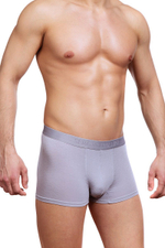 Классические боксеры из ультратонкого ажурного рибана (Размер: M) (Цвет: серый)