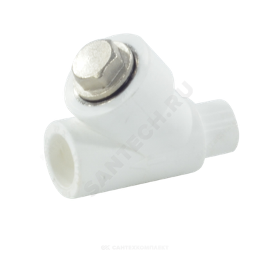 Фильтр PP-R сетчатый белый Дн 20х45гр внутр/наруж пайка RTP (РосТурПласт) 10843