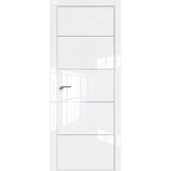 Profil Doors 15LE белый люкс с алюминиевым молдингом профиль серебро
