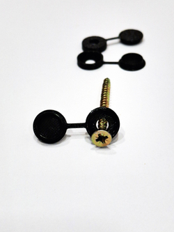 Пластиковые заглушки для саморезов, черные - 100 шт.