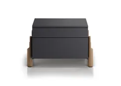 Тумба прикроватная Basic 2 ящика ширина 60 см (черный)