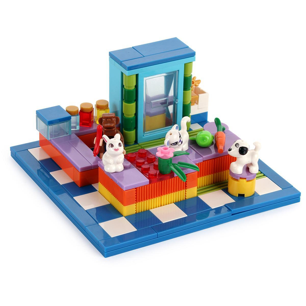 Конструктор блочный Аусини для малышей 186дет., коробка 25377