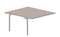 Составной стол на 2 рабочих места 138х156,6х75см (4 громмета) - приставной элемент