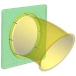 Комплект крепежей для соединения квадратного фланца