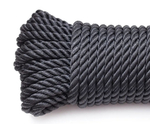 Швартовый трос ЯКОРНЫЙ 10,0 мм, черный, 30 м, евромоток