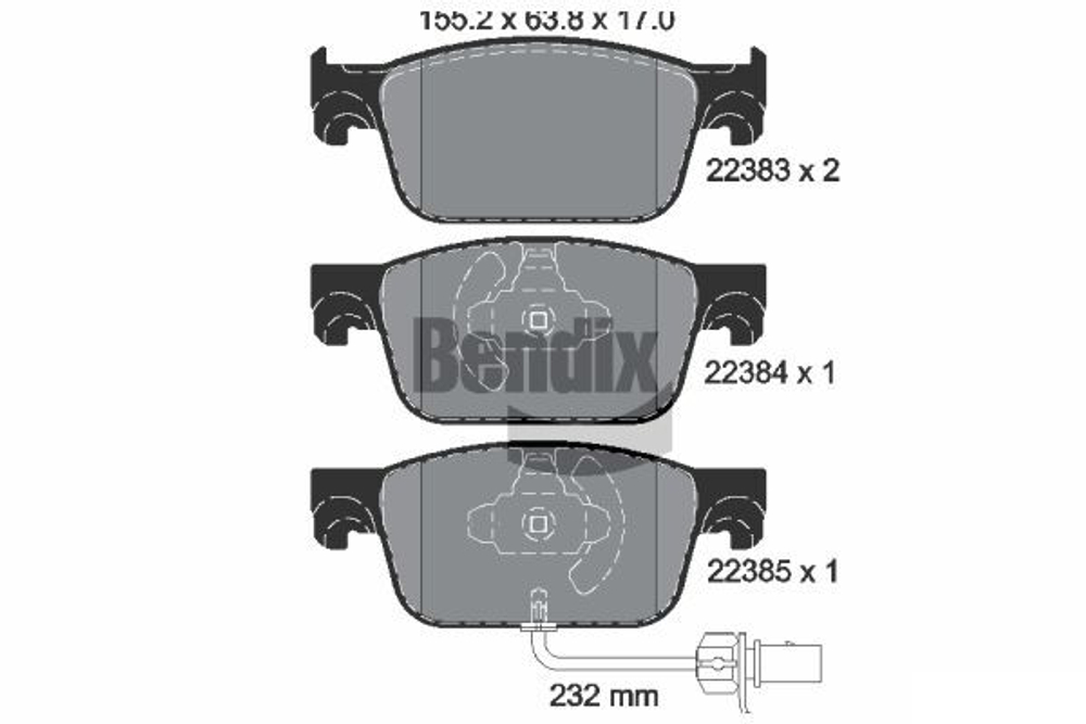 BENDIX Braking - BPD1359-BEN - Brake Pad Set, disc brake