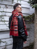 Шарф теплый с индейским орнаментом