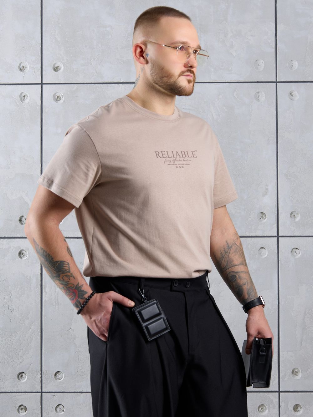 Фуфайка (футболка) мужская Джек-2 Виотекс БЕЖЕВЫЙ