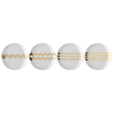 Набор блюдец Signature Chevron 16cm золото 4 шт.