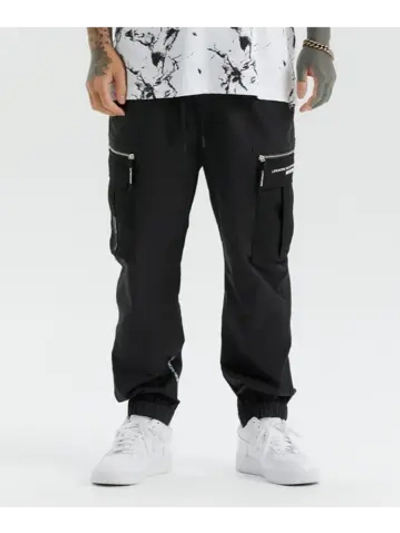 Брюки-джоггеры в стиле карго с жаккардовым рисунком