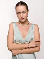 Браслет "Pearl charm" с яшмой Silver