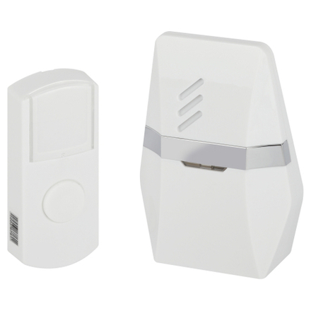 Звонок дверной ЭРА C81 беспроводной белый с серебристым 25 мелодий