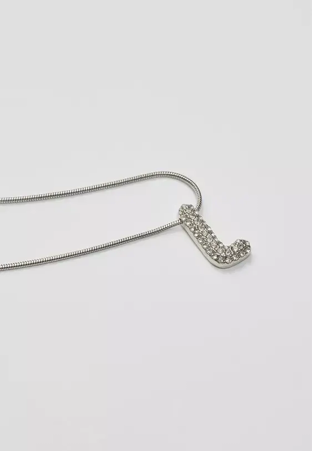 STRADIVARIUS Ожерелье с инициалами из горного хрусталя, серый