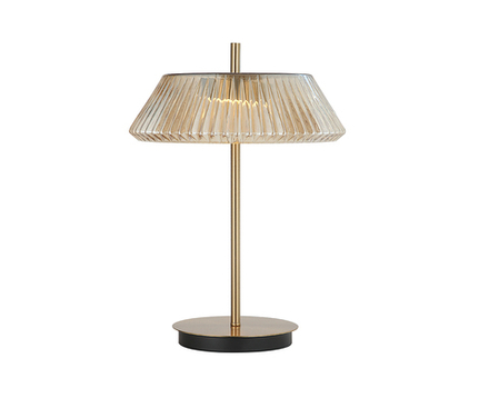 Настольная лампа Ивина бронза/янтарь d35 h50 Led 6W (3000K)