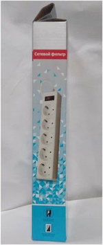 Сетевой фильтр 5 розеток 1,8 метров SBSP-18-W 2200Вт