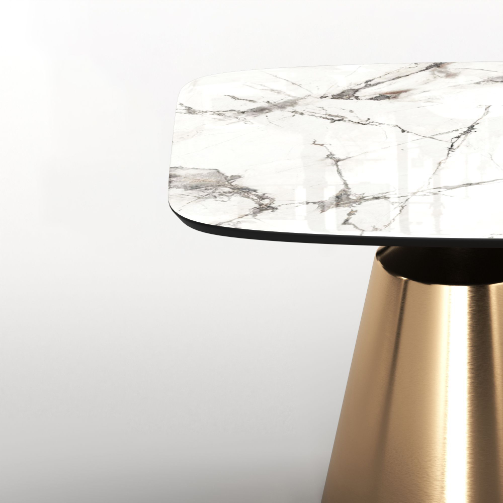 Стол овальный Lucas 200, керамика глянцевая, белая