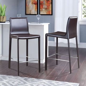 Стул полубарный Barrie кожа цвет коричневый