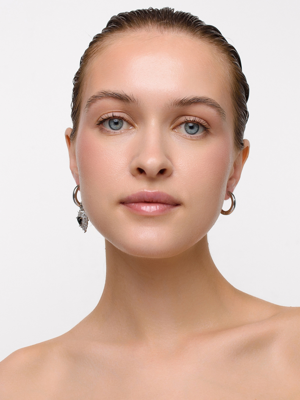 Серьги "Wing black" Silver