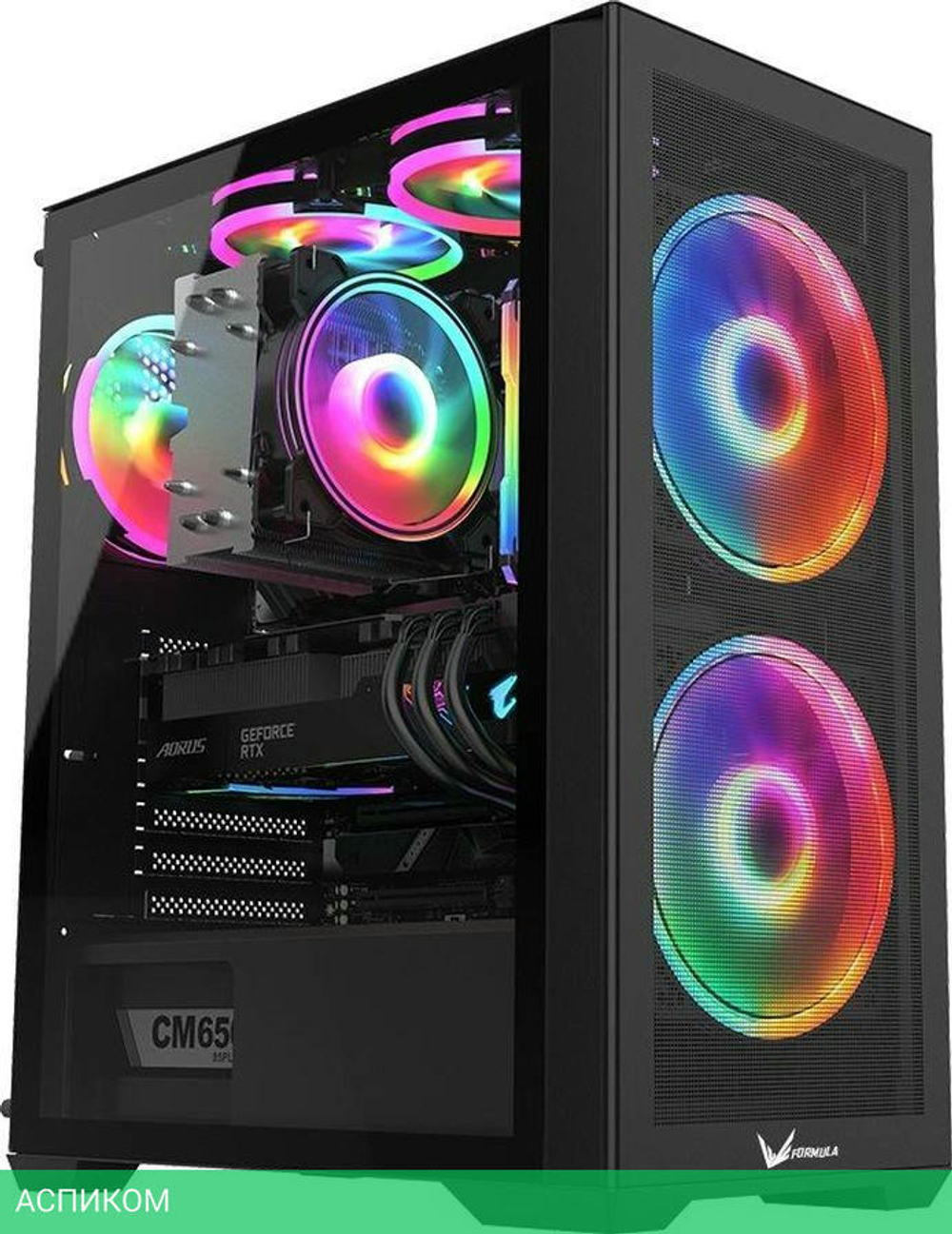 Корпус Formula V Line Air Power G5 Duo черный без БП