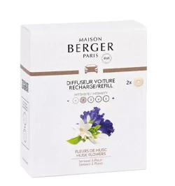 Maison Berger Paris - Набор из 2 вставок «Цветок мускуса» для автомобильного диффузора. / артикул   EAN 3127290066008  / GTIN 3127290066008