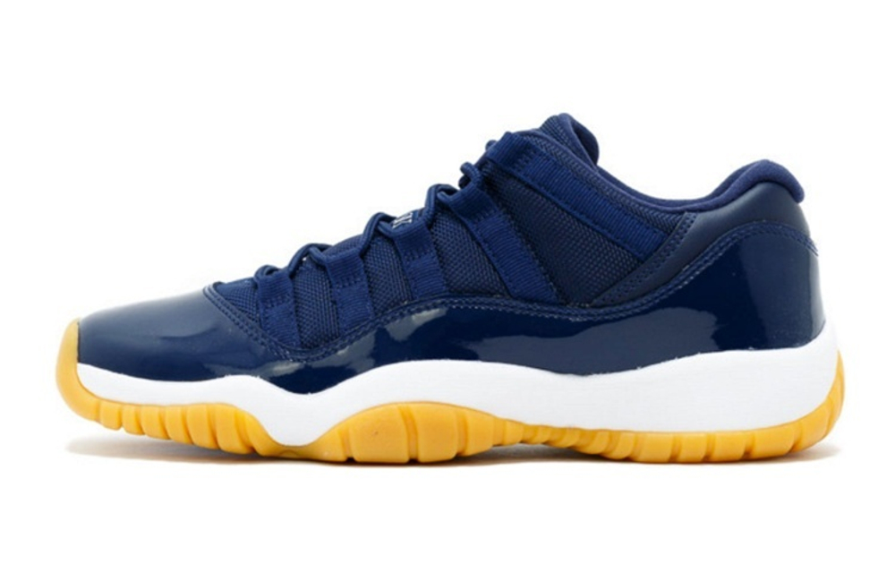 Jordan Air Jordan 11 Retro Low Midnight Navy shock absorption Non-slip wear-resistant low-cut retro basketball shoes women's blue