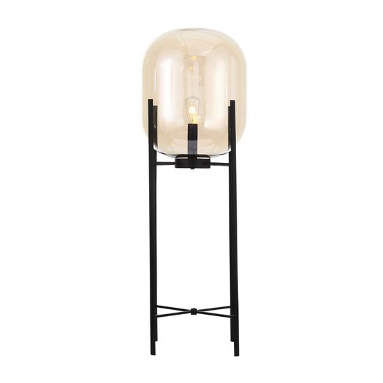 SL1050.525.01 Торшер ST-Luce Черный/Коньячный E27 1*40W (из 2-х коробок) BURASCA