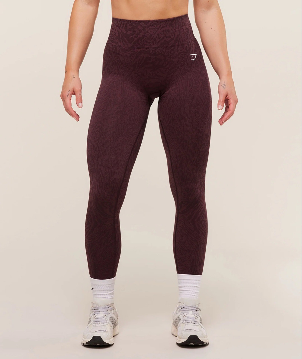 Леггинсы GYMSHARK Adapt Animal Seamless Leggings Cherry