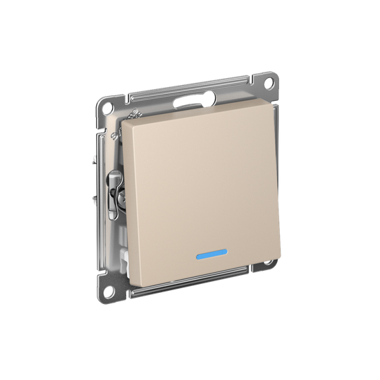 Выключатель 1-кл. AtlasDesign (сх. 1а) 10AX с подсветкой быстрозажим. клем. механизм песочн. SE ATN001213S