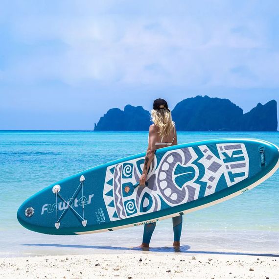 Надувная SUP-доска Funwater FW04A 320x83x15 см полный комплект