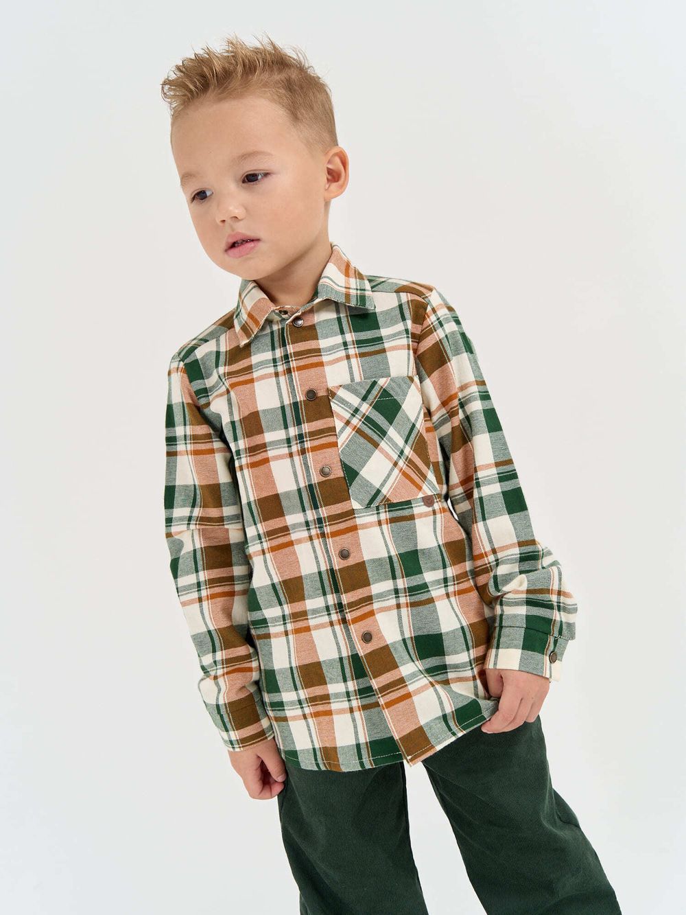 Рубашка фланелевая "Малахит"