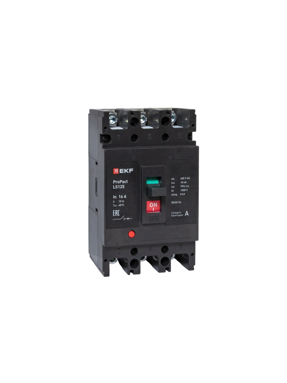 Выключатель автоматический 3п 16А 18кА LS125 ProPact EKF mccb-125-18-3-16-ls