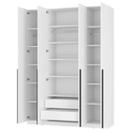 Шкаф 4-х створчатый ШК-13 МС Айрон белый