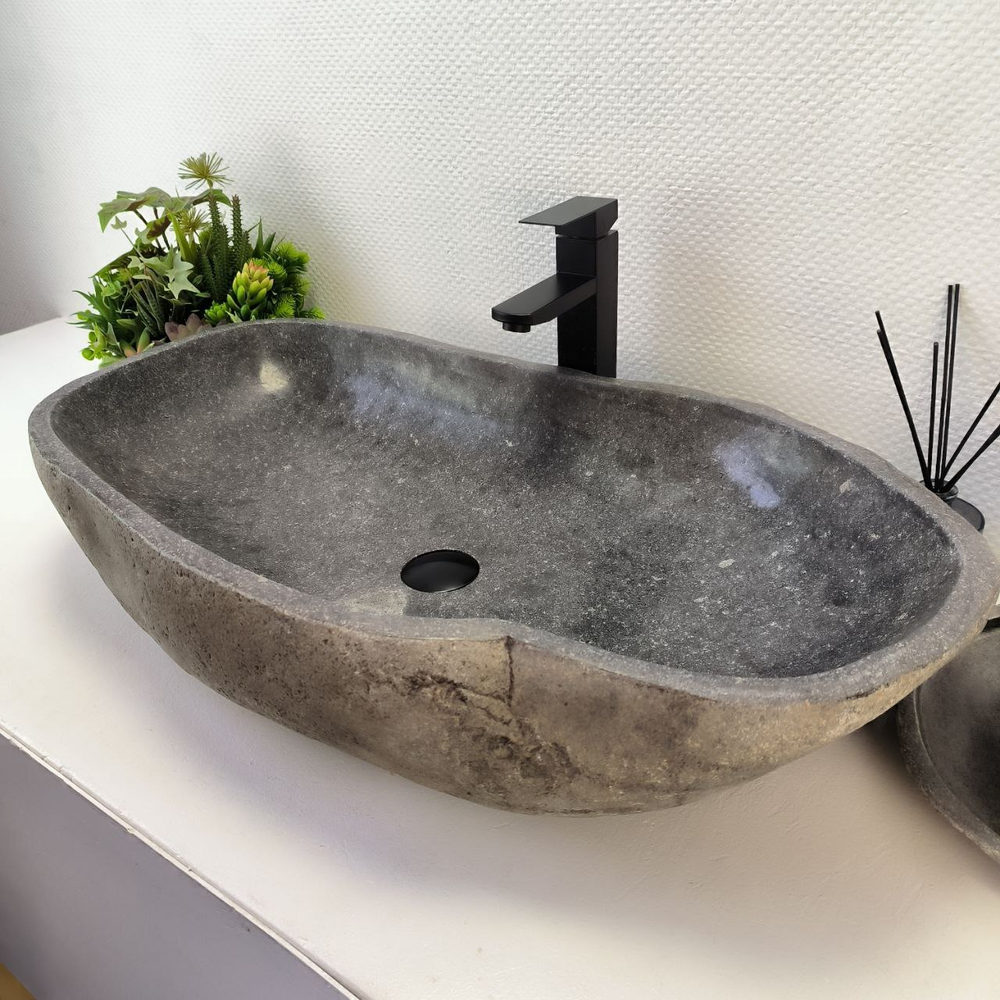 Раковина из речного камня RS-63536 (80*45*16) 0125