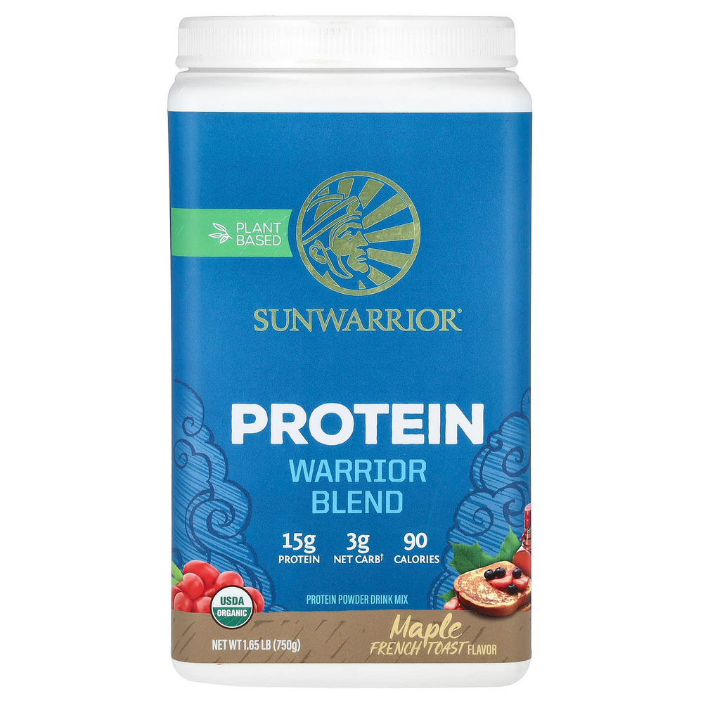 Sunwarrior, Warrior Blend, протеин, кленовые французские тосты, 750 г (1,65 фунта)