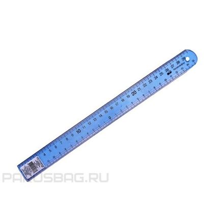 Линейка первокласника 30см, пластиковая, прозрачная, тонированная, Пчёлка РнД