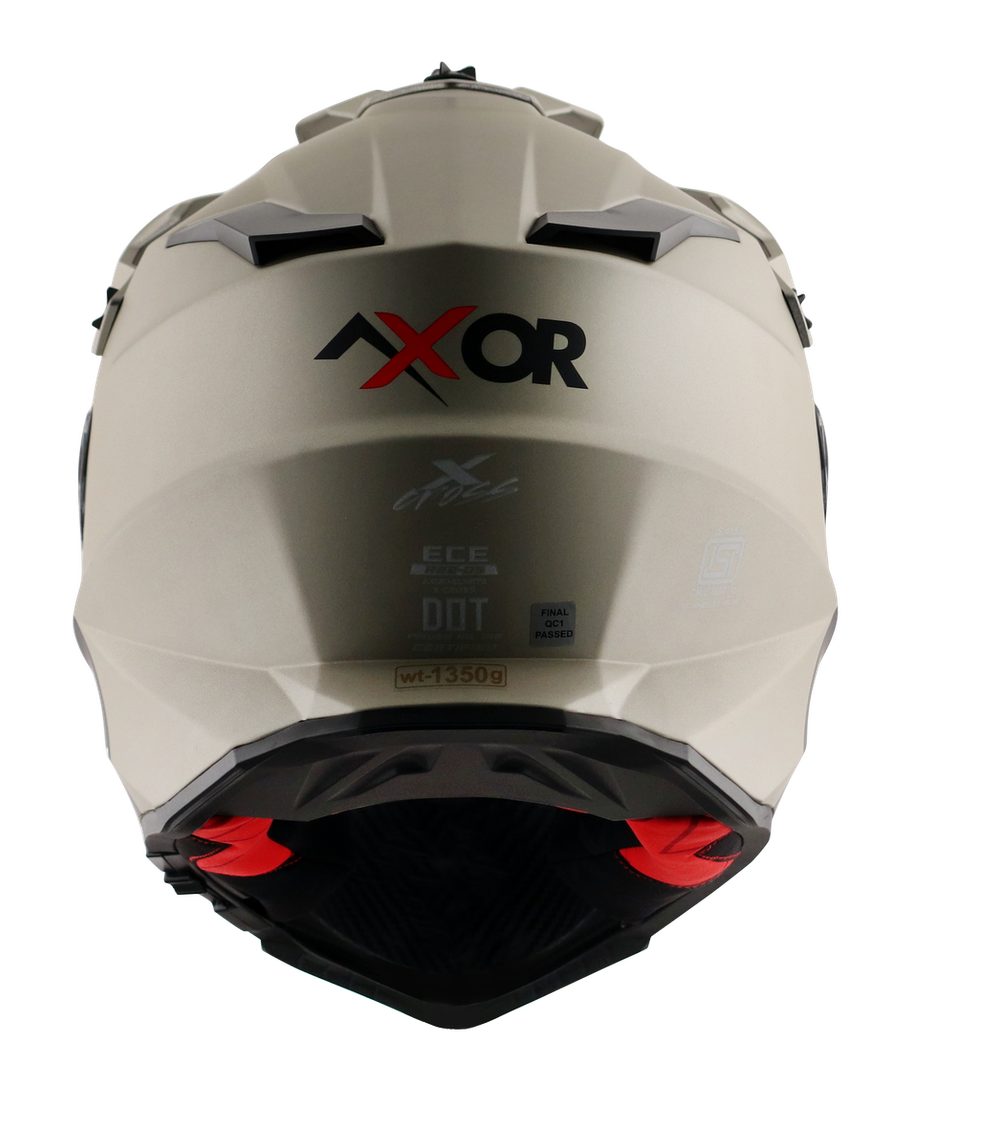 Шлем AXOR X-CROSS DUAL VISOR NR, с визором, цвет никель (S)