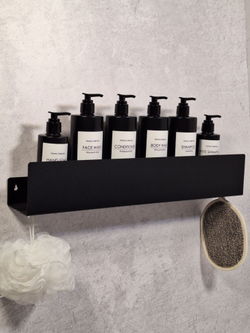 Полка настенная прямая черная MetaDec Side 50см