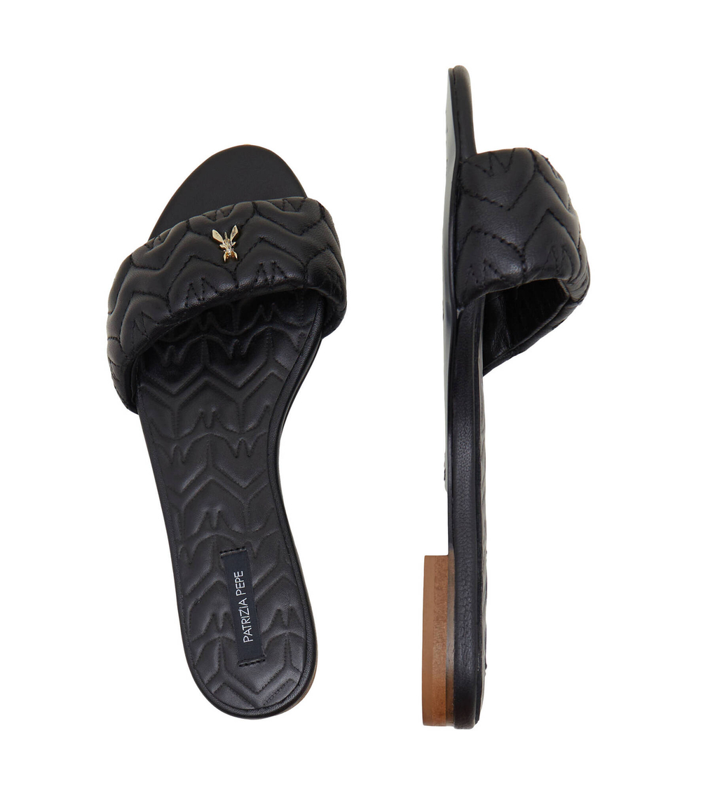 Кожаные шлепанцы Patrizia Pepe - черный(8X0083 L026)