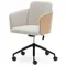 Рабочее кресло на колесиках Madai, бежевый шенилл, шпон ясеня