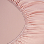 Простыня на резинке из премиального сатина цвета пыльной розы из коллекции essential, 200х200х30 см